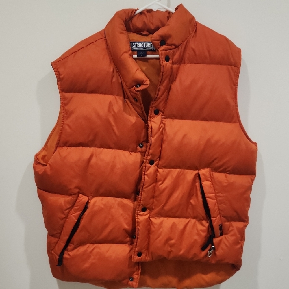 Structure Men's Orange Puffer Vest